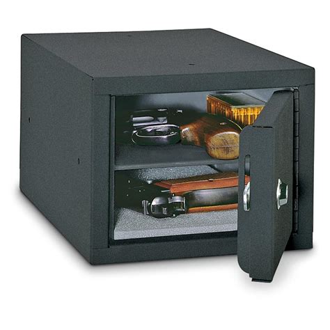 stack on heavy gauge steel pistol box|stack on gun cabinet.